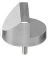 REM Stiftprobenteller, 45/90° Schräge, Ø 25,4 mm Kopf, Standard Pin, Aluminium
