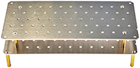 EM-Tec Save-Storr 2 gelochte Doppeltzwischenböden, 2 x 25 mm hoch, Aluminium