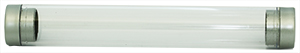 Micro-Tec CT7 Styrol Aufbewahrungsrohr, durchsichtig, mit grauen Kappen, Ø 18 x 136 mm