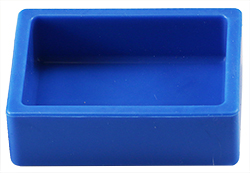 Micro-Tec MC75 große, rechteckige Einbettform aus Silikonkautschuk, blau, 75 x 50 x 20 mm