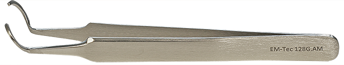 EM-Tec 128G.AM REM Probenteller-Greiferpinzette für Ø 12,7 mm Stiftprobenteller, nicht magnetisch, Edelstahl, 60 Grad Winkel