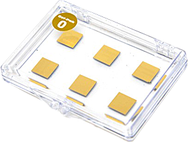 Nano-Tec vergoldete Silizium Chips, 10 x 10 mm, 275 µm dick, 50 nm Au