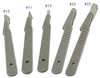 Micro-Tec disposable scalpels with plastic handles
