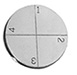 REM Stiftprobenteller, Ø 19 mm Kopf, 4 nummerierte Felder (eingraviert), Standard Pin, Aluminium