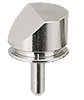 REM Stiftprobenteller, 45°, Ø 12,7 mm Kopf, Standard Pin, Aluminium