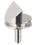 REM Stiftprobenteller, Standardprofil, 45/90° Schräge, 12,7 mm Ø Kopf, Standard Pin, Aluminium