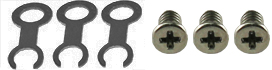 3x EM-Tec special Molybdenum TEM grid clip for EM-Tec t-EBSD holders plus 3 x M2x3mm stainless steel screw