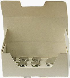 EM-Tec SB10 Stub-Storr preiswerte weiße Pappbox zur Aufbewahrung von 10 Standard 12,7 mm REM Stiftprobenteller
