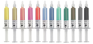 Micro-Tec DP0.5-40 oil based diamond polishing paste set ranging 0.5µm to 40µm , 12x5g syringes