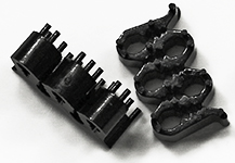 Micro-Tec S5B Nylon Kunststoff S Multi-Einbettungs-Clips für 5 Proben, schwarz