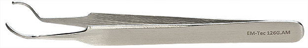 EM-Tec 126G.AM REM Probenteller-Greiferpinzette für Ø 12,7 mm Stiftprobenteller, nicht magnetisch, Edelstahl, 30 Grad Winkel
