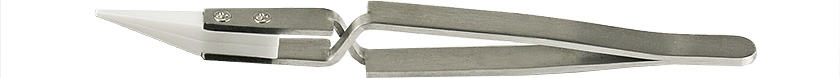 Value-Tec 1BX.ZTA Umkehrpinzette mit Keramikspitzen, feine, gewinkelte Spitzen, 136 mm