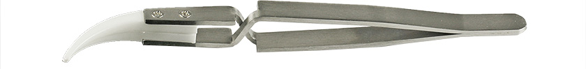 Value-Tec 7X.ZTA Umkehrpinzette mit Keramikspitzen, robuste, gebogene Spitzen, 138 mm