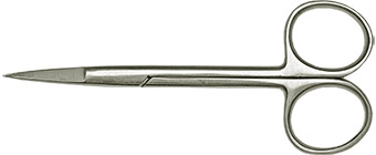 EM-Tec F10 Iris Schere, feine, scharfe Spitzen, gerade, 100 mm, Edelstahl AISI 410