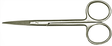 EM-Tec F11 Iris Schere, feine, scharfe Spitzen, gerade, 110 mm, Edelstahl AISI 410