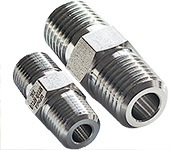 EM-Tec KF NPT male thread adapters for making KF/NW vacuum flange adapters to NPT male thread, stainless steel