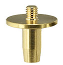 Pemtron PV64 round SEM stage adapter with flat and M4 threaded top, brass