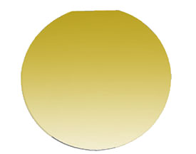 Nano-Tec gold coated silicon wafer, Ø2inch/51mm, 275µm thickness, 50nm Au