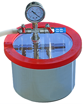 Rave-Tec stainless steel vacuum chamber for degassing