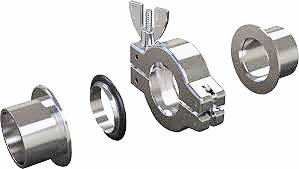 EM-Tec KF / NW vacuum flange connection hardware