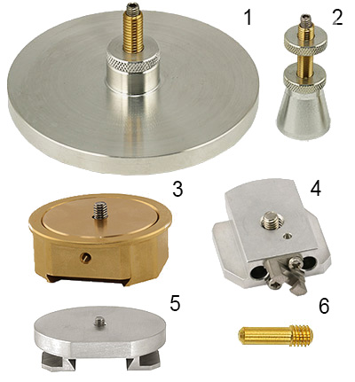 examples of EM-Tec versatile SEM stage adapters