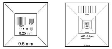 EM-Tec MCS-1  & MCS-0.1 Magnification Calibration Standards