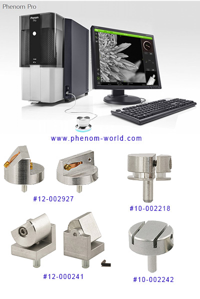 EM-Tec sample stubs and sample holders for Phenom table top SEMs