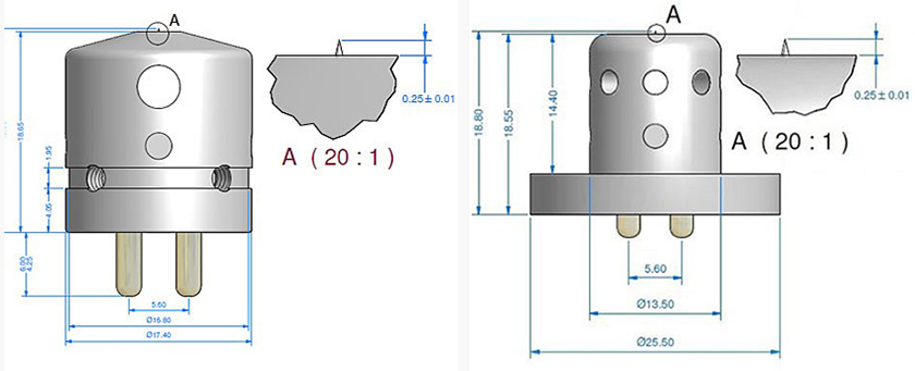 YPS-174 TFE source dimensions