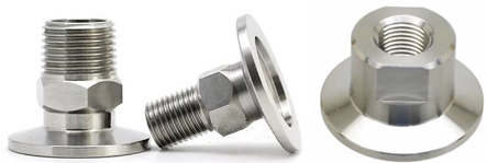 EM-Tec stainless vacuum thread adapters