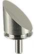 45 degree angled medium profile SEM pin stub Ø12.7 diameter, standard pin, aluminium