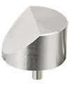 45 degree angled Zeiss pin stub Ø25.4 diameter, short pin, aluminium