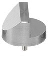 45/90 degree angled Zeiss pin stub Ø25.4 diameter, short pin, aluminium