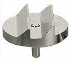 Double 45/90 degree angled SEM pin stub Ø25.4 diameter standard pin, aluminium