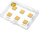 Nano-Tec gold coated silicon chips, 10 x 10 mm, 525µm thickness, 50nm Au