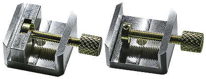 EM-Tec V14 small vise clamp sample holder, with removable jaw pin