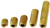 EM-Tec M3SB set of socket set screws M3, brass:<br><br> 10 each M3 x 3mm, 10 each M3 x 4mm, 10 each M3 x 5mm, 10 each M3 x 8mm & 10 each M3 x 12mm