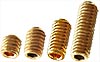 EM-Tec M4SB set of socket set screws M4, brass:<br><br> 10 each M4 x 4mm, 10 each M4 x 6mm, 10 each M4 x 8mm & 10 each M4 x 12mm