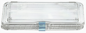 Micro-Tec M74 clear plastic membrane box, hinged, 175x100x25mm