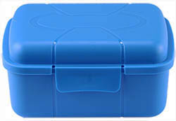 Micro-Tec B40 blue polypropylene plastic hinged storage box, 106x72x55mm