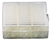 Micro-Tec DB6 reusable desiccant box with white non-indicating silica gel, 55x55x23mm
