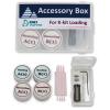 K-kit accessory box with glues, liquid stage (for loading stand), needles and channel opener