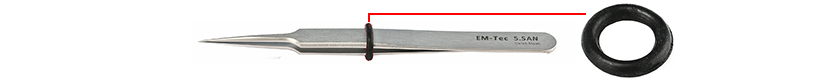 EM-Tec 5X.AM high precision reverse tweezers, style 5, extra fine