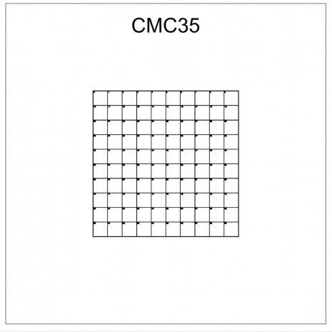 CMC35 correlative coverslips 10x10mm with 1mm divisions