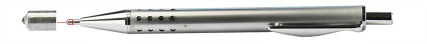 Micro-Tec DS5 diamond tipped scriber with 120 degrees retractable tip, 140mm overall length