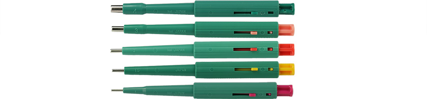 Integra Miltex Biopsy Punch Handstanze mit Auswurfmechanismus, Set mit Ø 1,0/1,5/2,0/3,0/4,0 mm