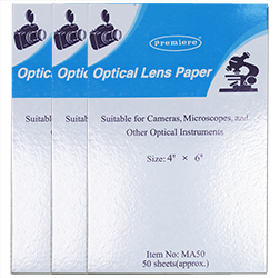 Micro-Tec MA50 optical lens tissue paper 100 x 150 mm, booklets of 50 sheets