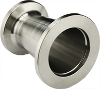 EM-Tec conical vacuum reducers from DN40KF to DN25KF or DN16KF and from DN25KF or DN16KF, 304 stainless steel, 40mm longg