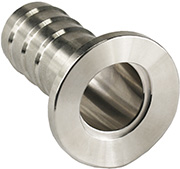 EM-Tec DN16KF vacuum flange hose adapters, 304 stainless steel