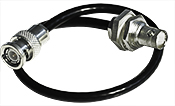 Internal BNC cable for Cressington coaters, complete with backpanel connection, BNC/BNC