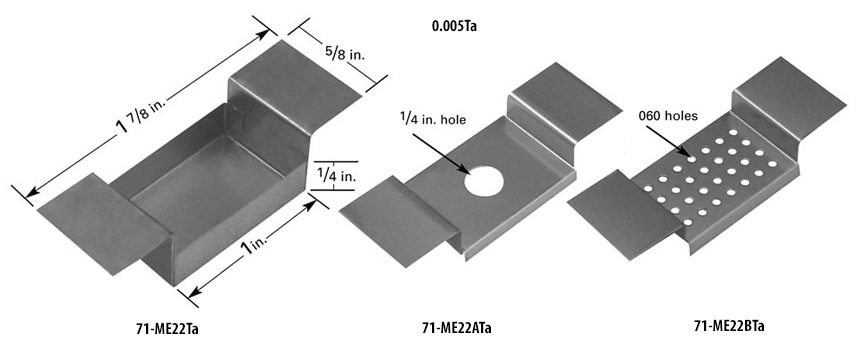 Micro-Electronics Verdampfungsquelle ME22, Tantaal, 0,005 Zoll / 0,127mm